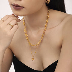18K Gold-Plated Mouse-Head or Geometric Necklace