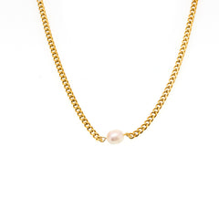 18K Gold-Plated Pearl Accent Necklace and Earrings