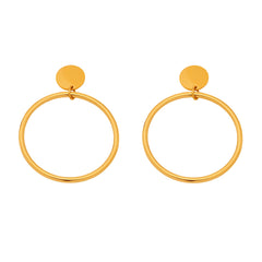 Large Round Hoop Earrings in Gold, Silver or Two-Tone