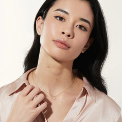 Daphne Minimalist White Mother-of-Pearl Heart Necklace