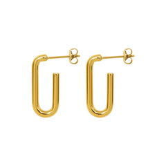 Minimal U-Shaped Stainless Steel Stud Earrings