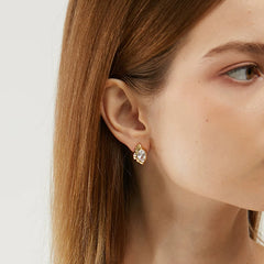 Marielle Vintage-Inspired Pavé Diamond-Shaped Stud Earrings