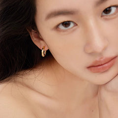 Daphne Organic Pavé Stud Earrings