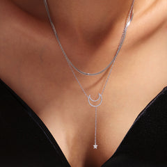 Crescent & Star Necklace, Bracelet or Separate Chain