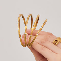 Square Cubic Zirconia Slim Bracelet