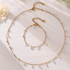 Cubic Zirconia Accent Necklace or Bracelet