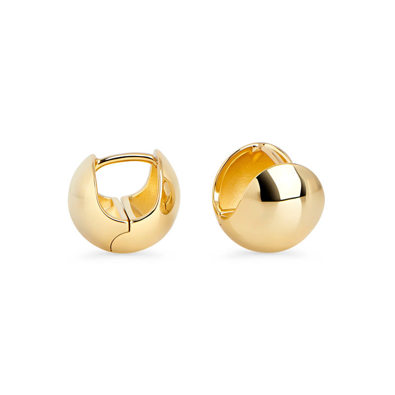Camille Vintage-Inspired Oval Huggie Earrings