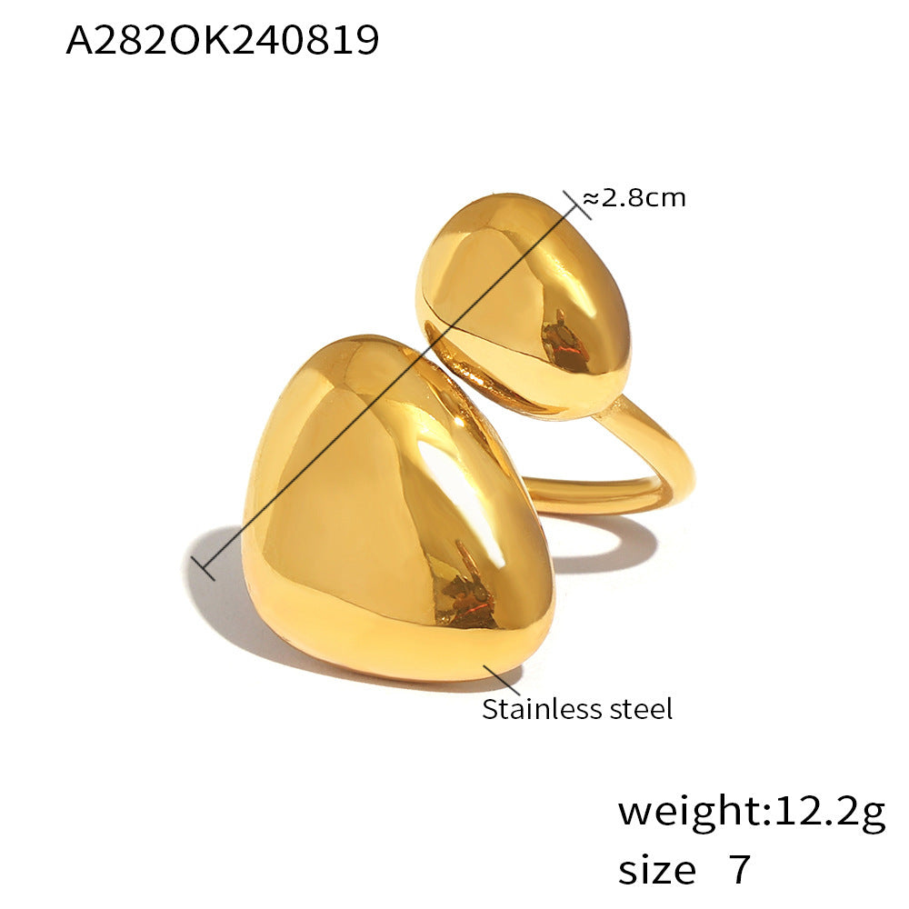 18K Gold-Plated Asymmetric Open Ring