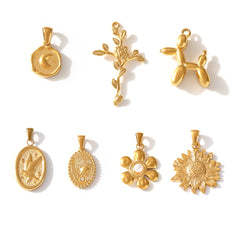 18K Gold-Plated Sculptural Pendant Charm