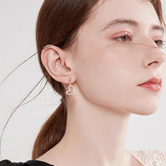 Nadine Dainty Pavé Heart Stud Earrings