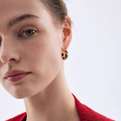Camille Vintage-Inspired Enamel Stud Earrings No. 292731