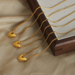 Sculptural Heart Pendant Necklace