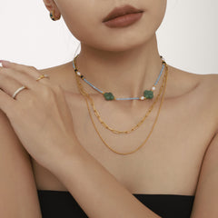 Freshwater Pearl & Stone Accent Necklace