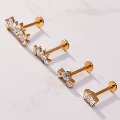 Cubic Zirconia Decorative Lip Stud