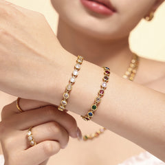 Cubic Zirconia Tennis Necklace & Bracelet