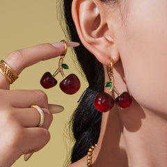 18K Gold-Plated Cherry Charm Jewelry Separates