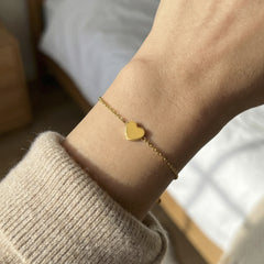 18K Gold-Plated Heart Bracelet or Geometric Ring