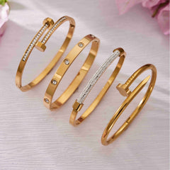 18K Gold-Plated Minimal Open Bangle Designs