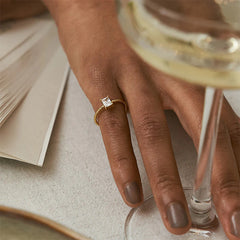 Marielle Dainty Pavé Crystal Twisted Adjustable Ring