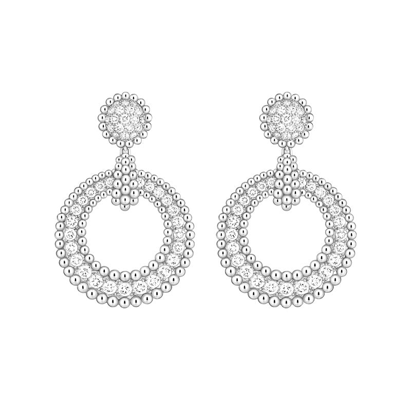 Nicolette Pavé Geometric Drop Earrings