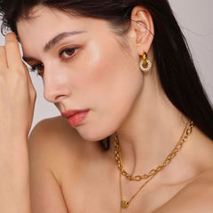 Sparkling Double-Circle Hoop Earring Designs