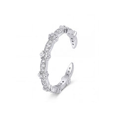 Nadine Dainty Pavé Adjustable Ring