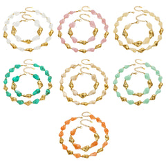 Color Resin Sculptural Link Necklace and Bracelet