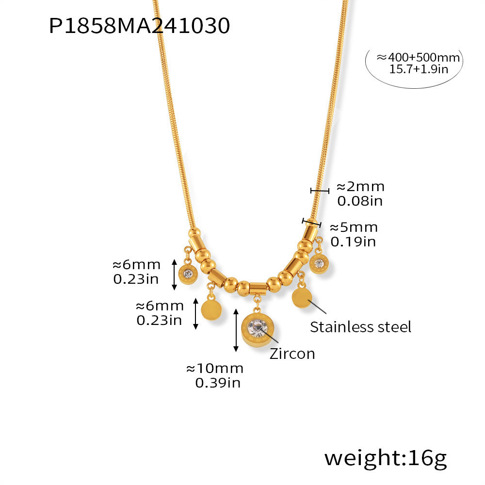 Roman Numeral Coin Charm Necklace or Bracelet