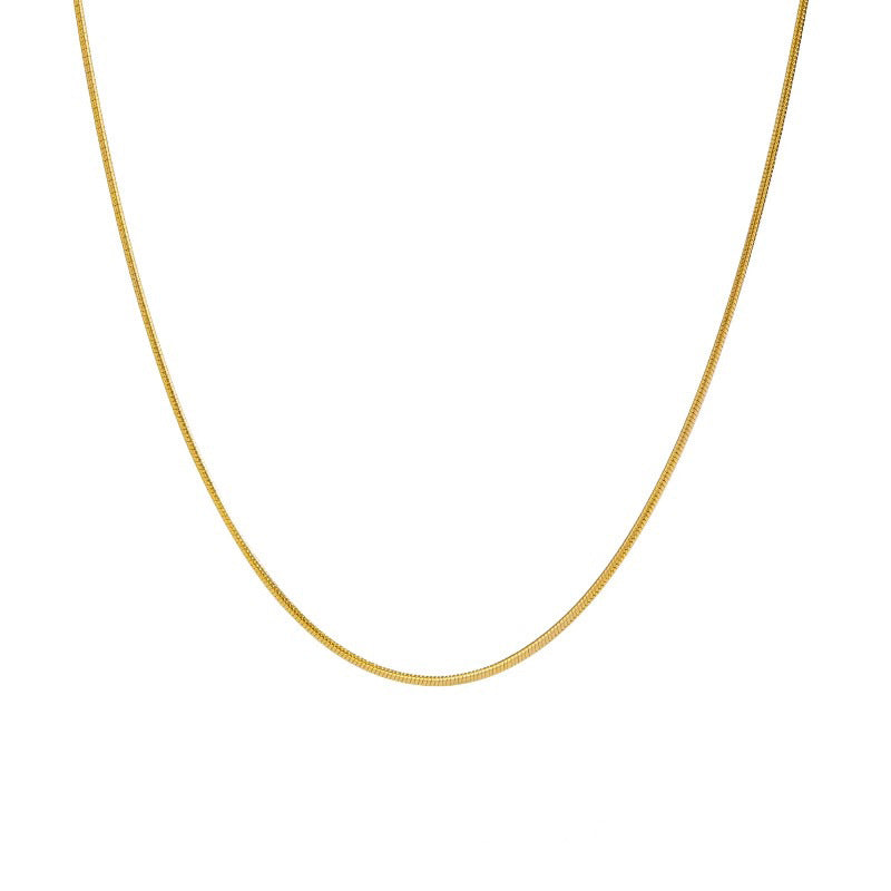 Camille Vintage-Inspired Stainless Steel Snake Necklace