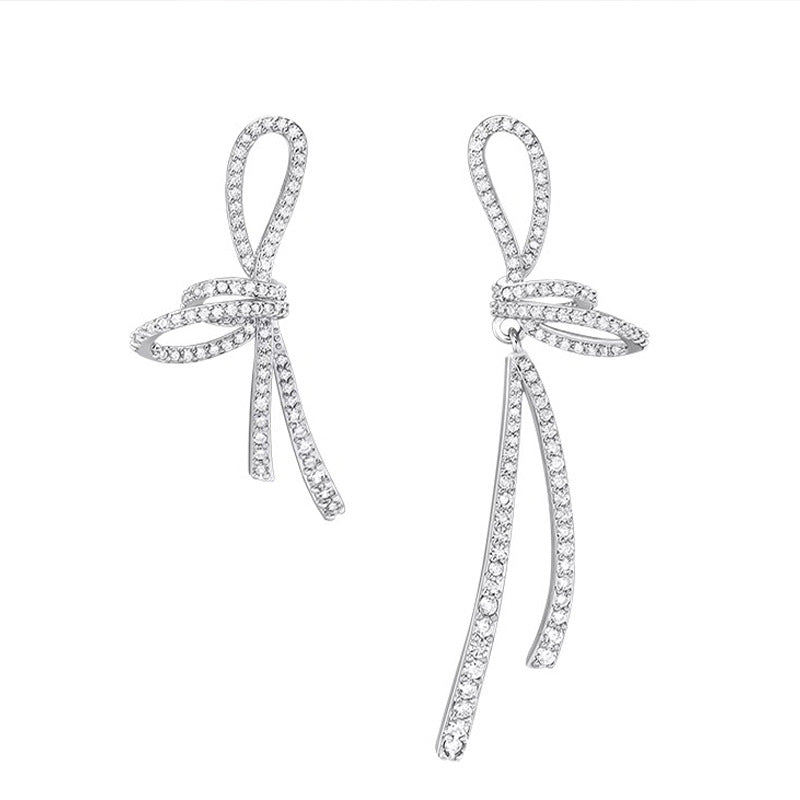 Camille Asymmetric Bow Drop Earrings