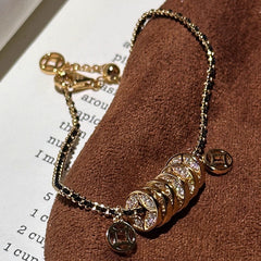 Marielle Textured Coin Cord Bracelet