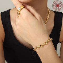 Bold Oval Link Necklace or Bracelet