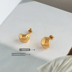 Faceted Geometric Stud Earrings