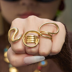 Sculptural Wrapped Open Ring