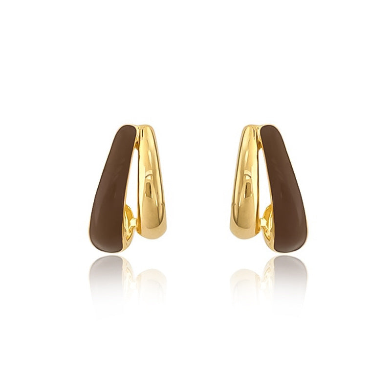 Nicolette Vintage-Inspired Enamel Stud Earrings