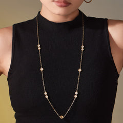 Layered Cubic Zirconia Long Necklace