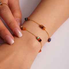 Natural Stone Bead Necklace or Bracelet