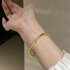 Daphne Vintage-Inspired Pavé Bangle Bracelet