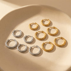 Twisted Rope Hoop Earrings