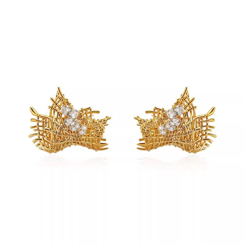 Marielle Vintage-Inspired Pavé Stud Earrings