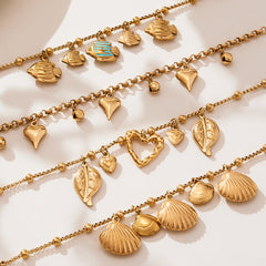 18K Gold-Plated Ocean Charm Bracelet Designs