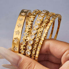 Star & Heart Cubic Zirconia Bracelet Designs