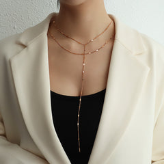 Fine Y Drop Necklace or Layering Set