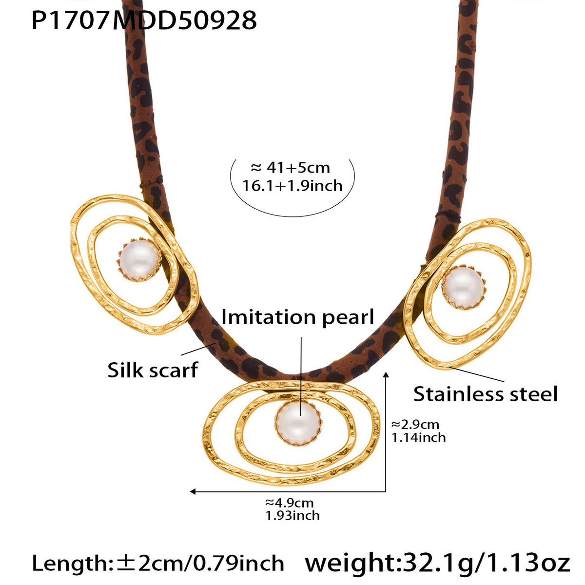 Gold-Tone Sculptural Pendant Necklace