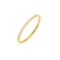 18K Gold-Plated Fine Cubic Zirconia Band Ring
