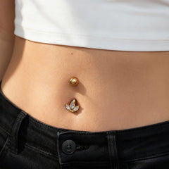 Cubic Zirconia Navel Barbell Designs