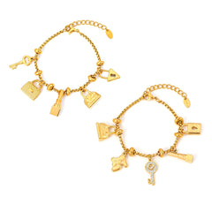 18K Gold-Plated & Silver-Tone Charm Bracelets