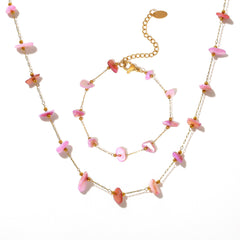Natural Stone Chip Bracelet