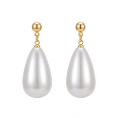 Nadine Pearl Teardrop Drop Earrings