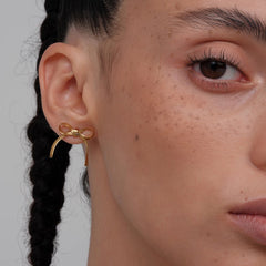 Nicolette Minimalist Butterfly Stud Earrings